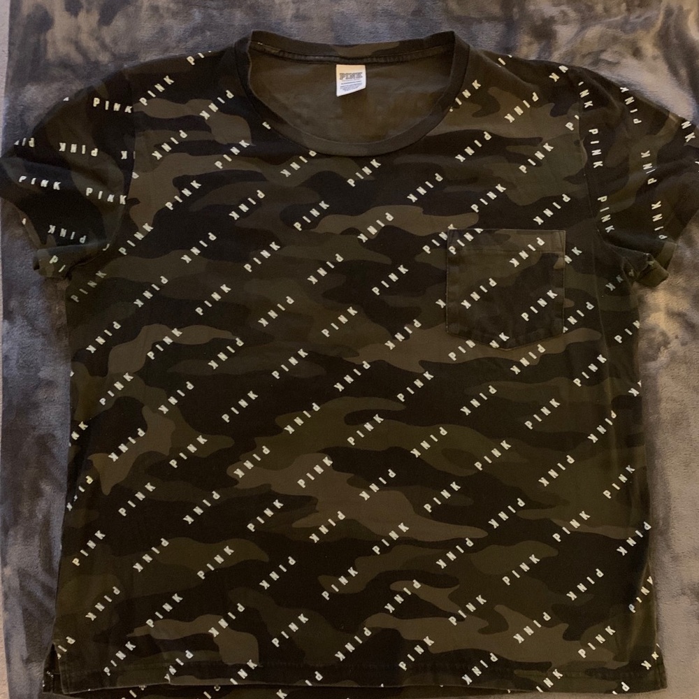 Victoria’s Secret Pink Camo Campus Tee